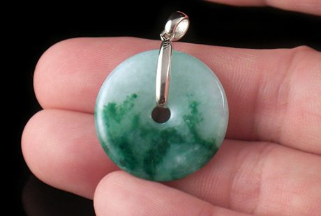 翡翠冰飄綠-老坑平安扣