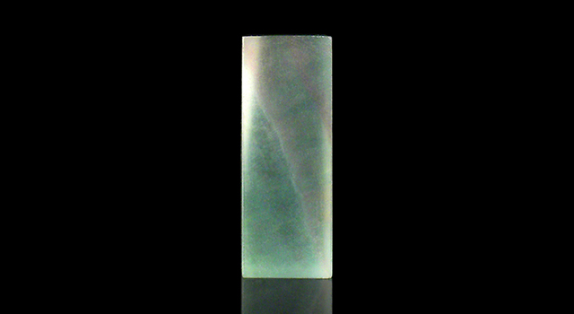(樣品)雲南玻璃凍-紫虹戲青波素體正方章