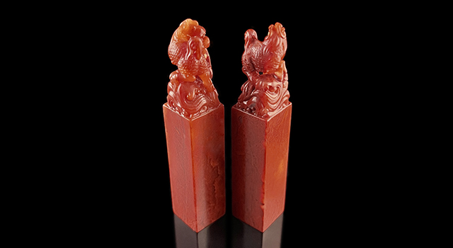 ES730 【拳石 刻】木地 内朱 蘭漢詩彫文 盃 径7cm 重25g 木箱附・木刳貫内朱盃・酒杯・ぐい呑・猪口