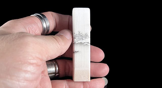 景德镇陶瓷-寒江獨釣正方章