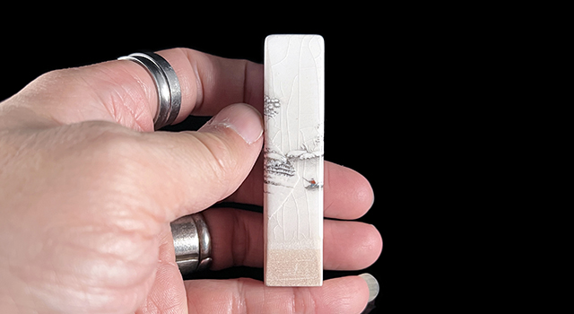 景德镇陶瓷-寒江獨釣正方章