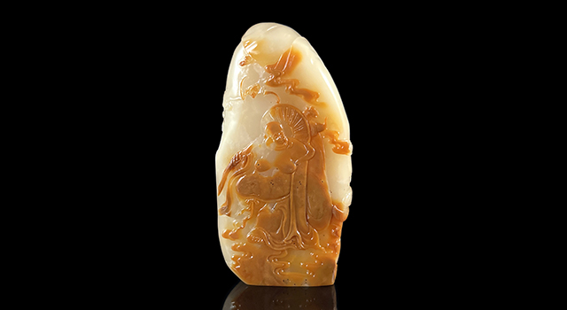 (已讓)壽山石汶洋石-彌勒佛擺件隨形章 (已讓)壽山石汶洋石-彌勒佛擺件隨形章