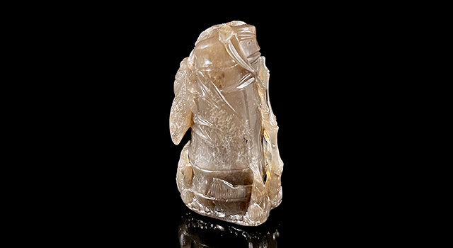 壽山石牛角凍一鳴驚人鈕橢圓章