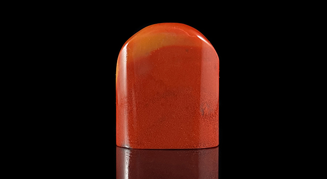 壽山三彩高山-兩小無猜橢圓章