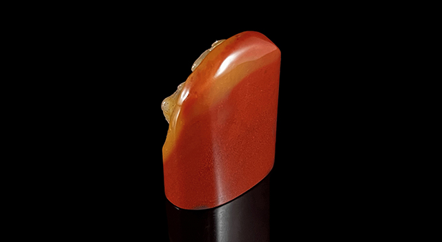 壽山三彩高山-兩小無猜橢圓章