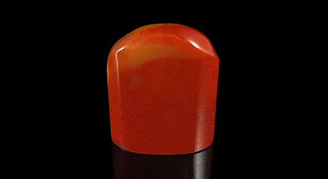 壽山三彩高山-兩小無猜橢圓章