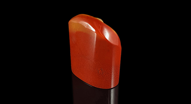 壽山三彩高山-兩小無猜橢圓章