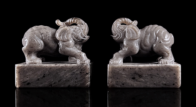 (私洽)壽山尼姑樓-象鈕日對章