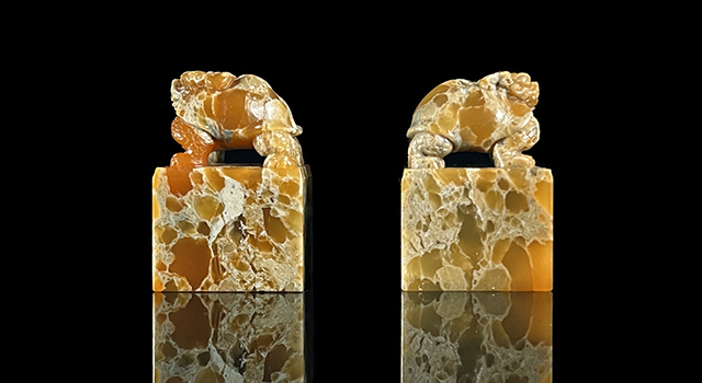 (私洽)壽山石大山通-龍龜鈕正對章